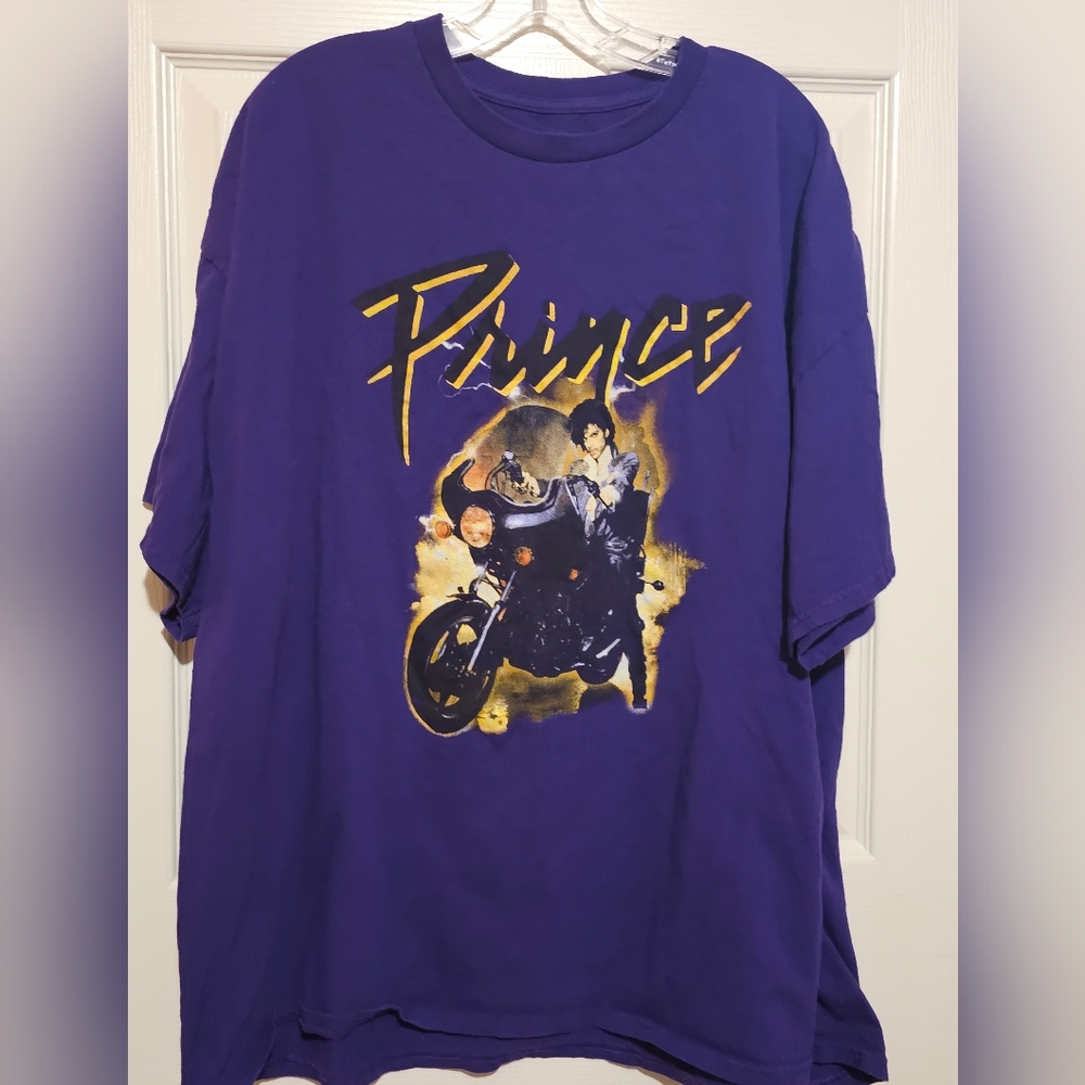 Prince Purple Graphic Tee with Gold Accents Sz 3XL